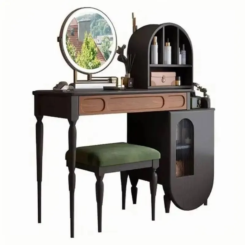 +Organizer Black Vanity Table  - Beauty Makeup Vanity Set 评论和价格