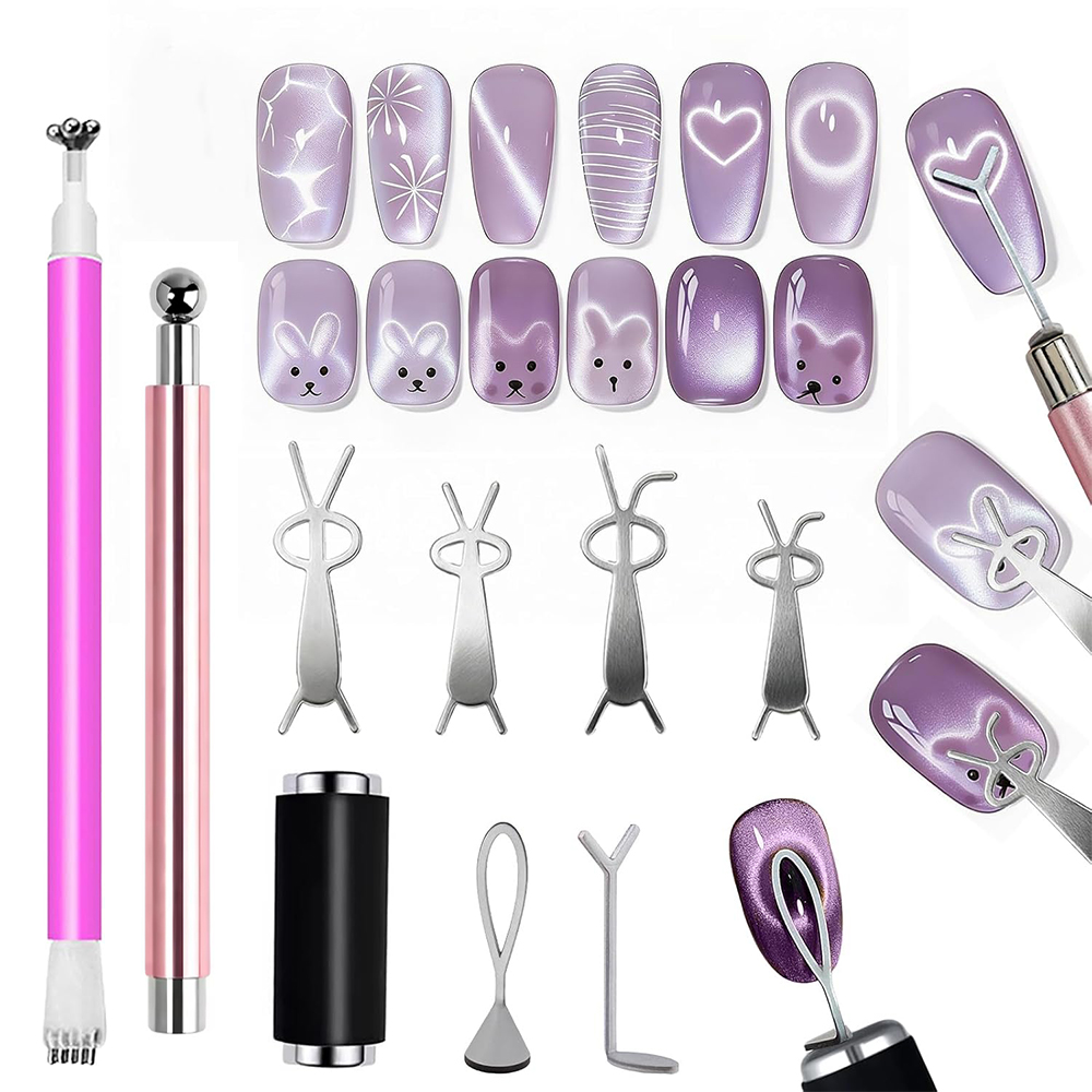 10Pcs Cat Eye Nail Magnet Set  - Contour Palette Stick 评论和价格
