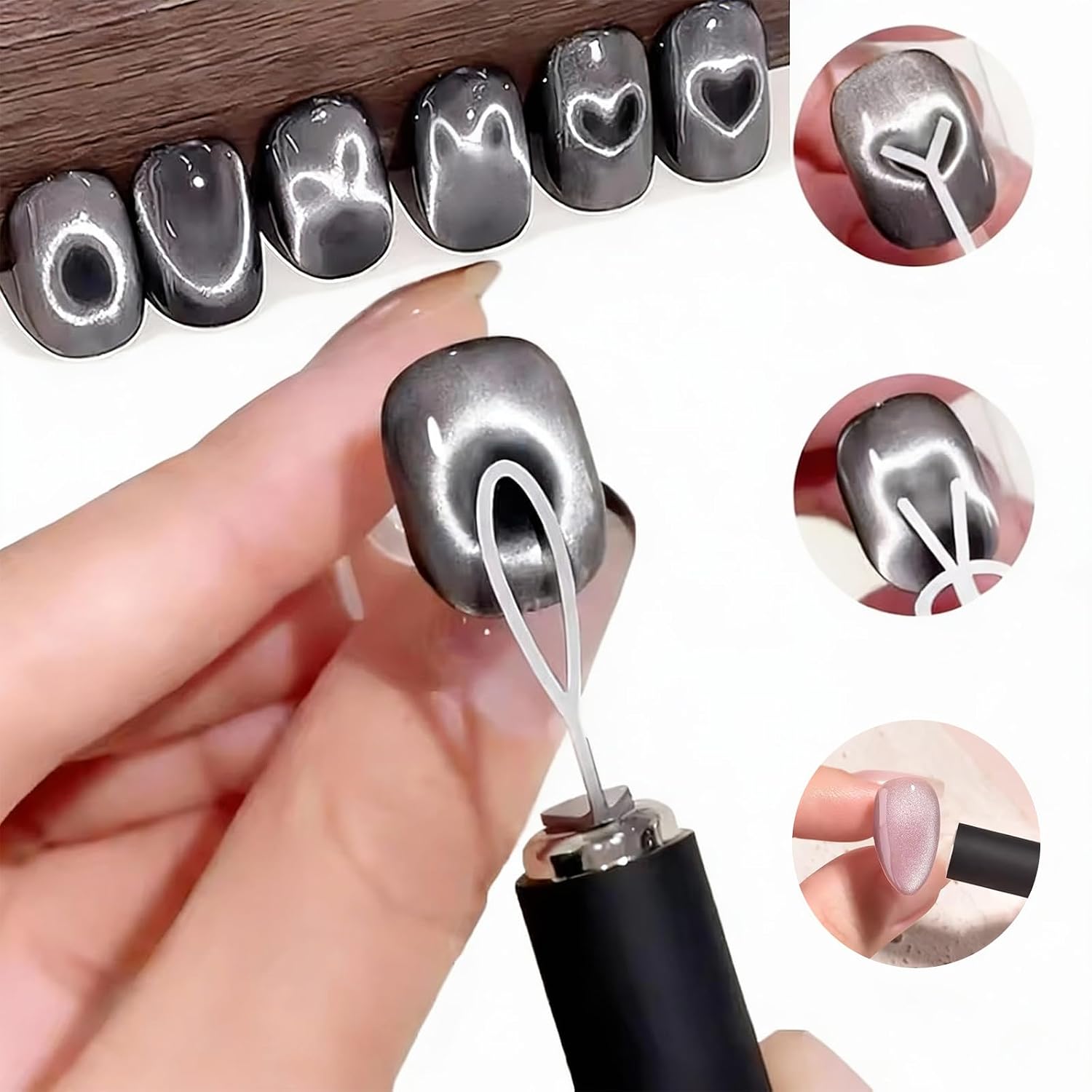 10Pcs Cat Eye Nail Magnet Set  - Contour Palette Stick 评论和价格