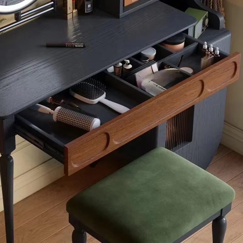 Italian Black Vanity Table Dra - Beauty Makeup Vanity Set 评论和价格